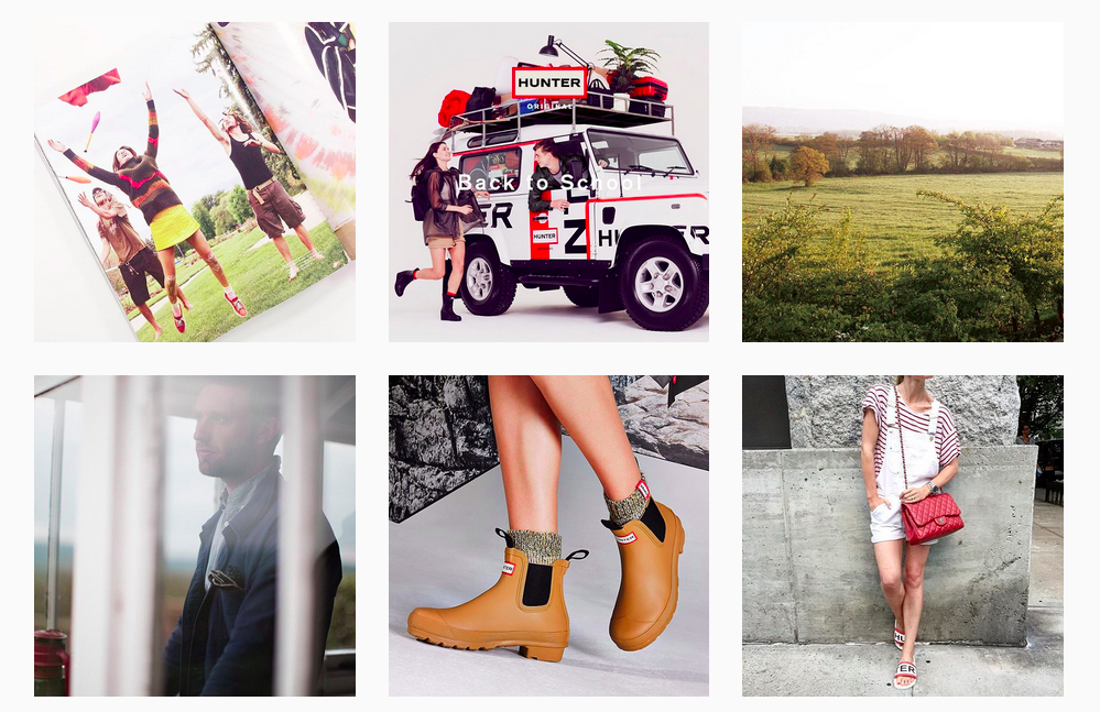 Hunter now has over 200,000 followers on Instagram, posting product shots, campaign stills and footage from events. Hunter’s Instagram page also includes a mix of rural and urban imagery, designed to cater to both of the brand’s key customer groups.