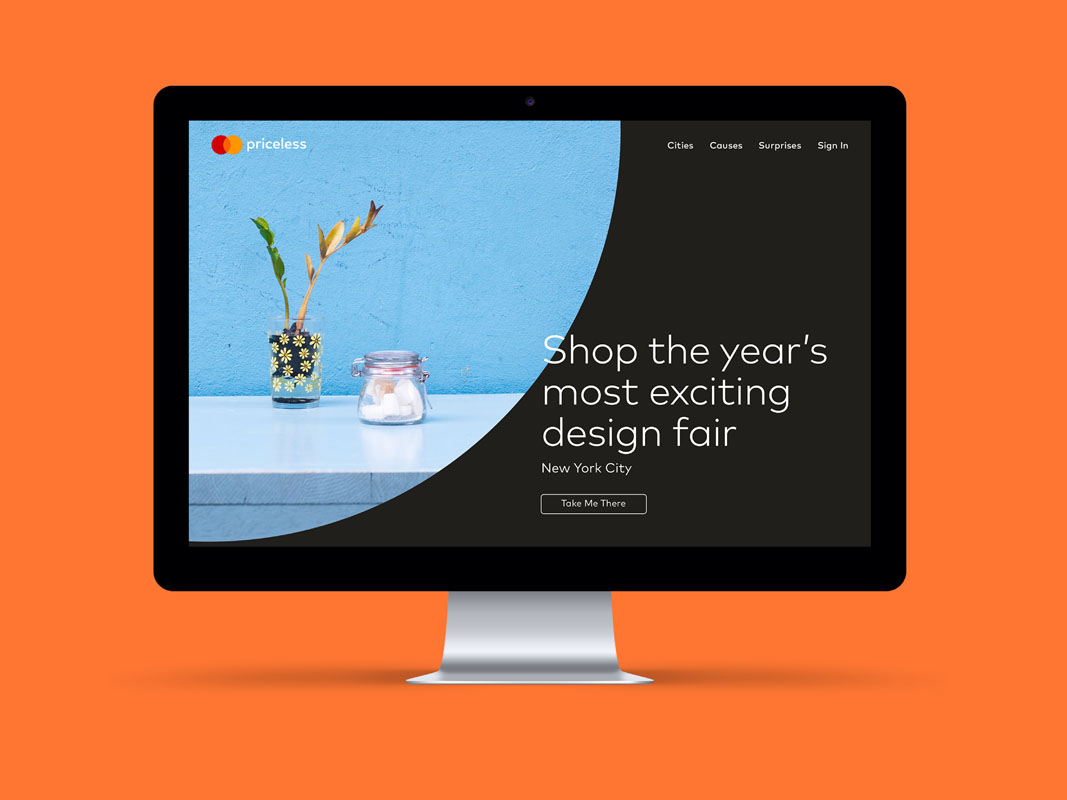 Master card's new website design