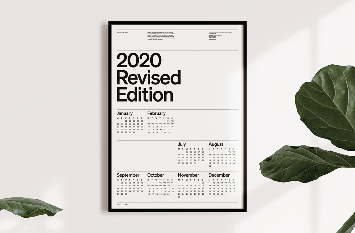 2020 calendar Christopher Doyle