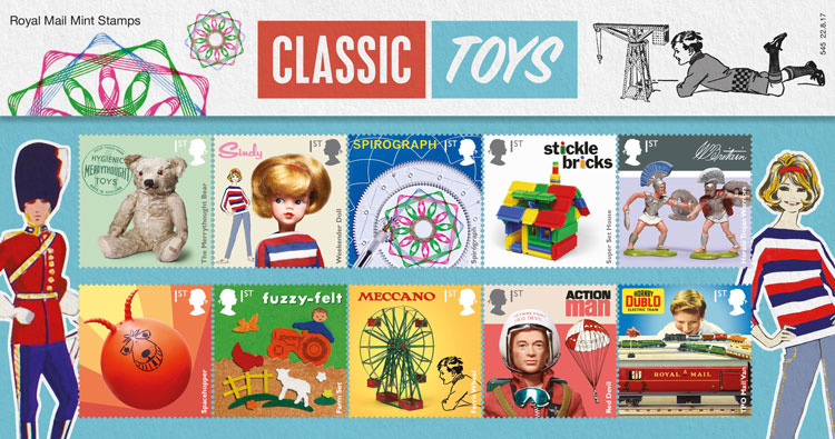 Royal Mail celebrates classic British toys with new stamp series