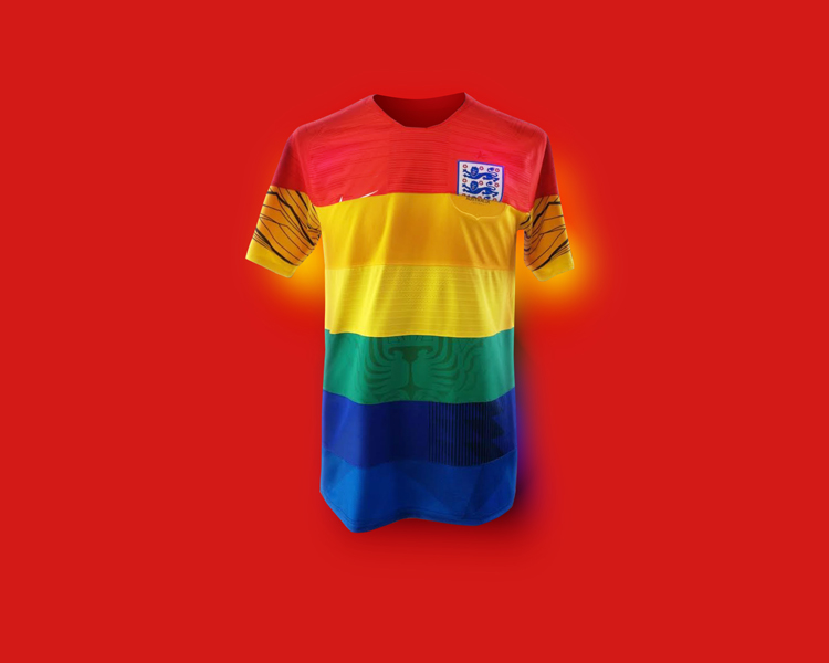 rainbow soccer jersey