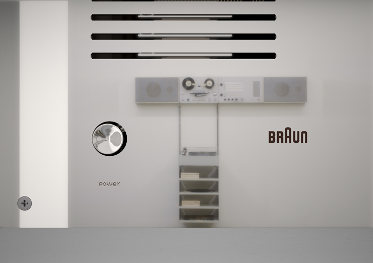 virgil abloh updates dieter ram's iconic wandanlage hi fi wall system for  braun