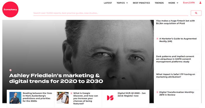 econsultancy homepage