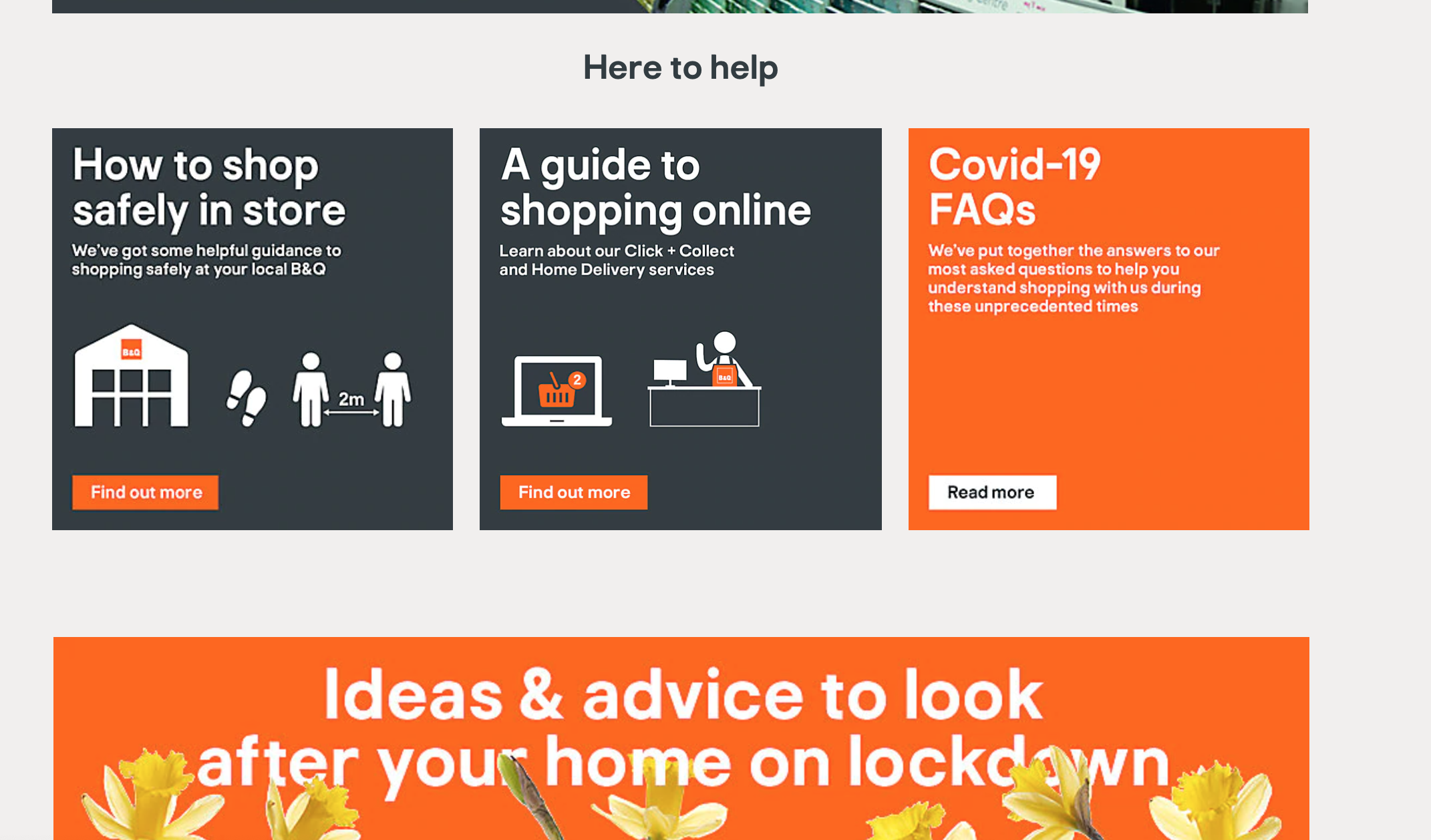 B&Q homepage 2