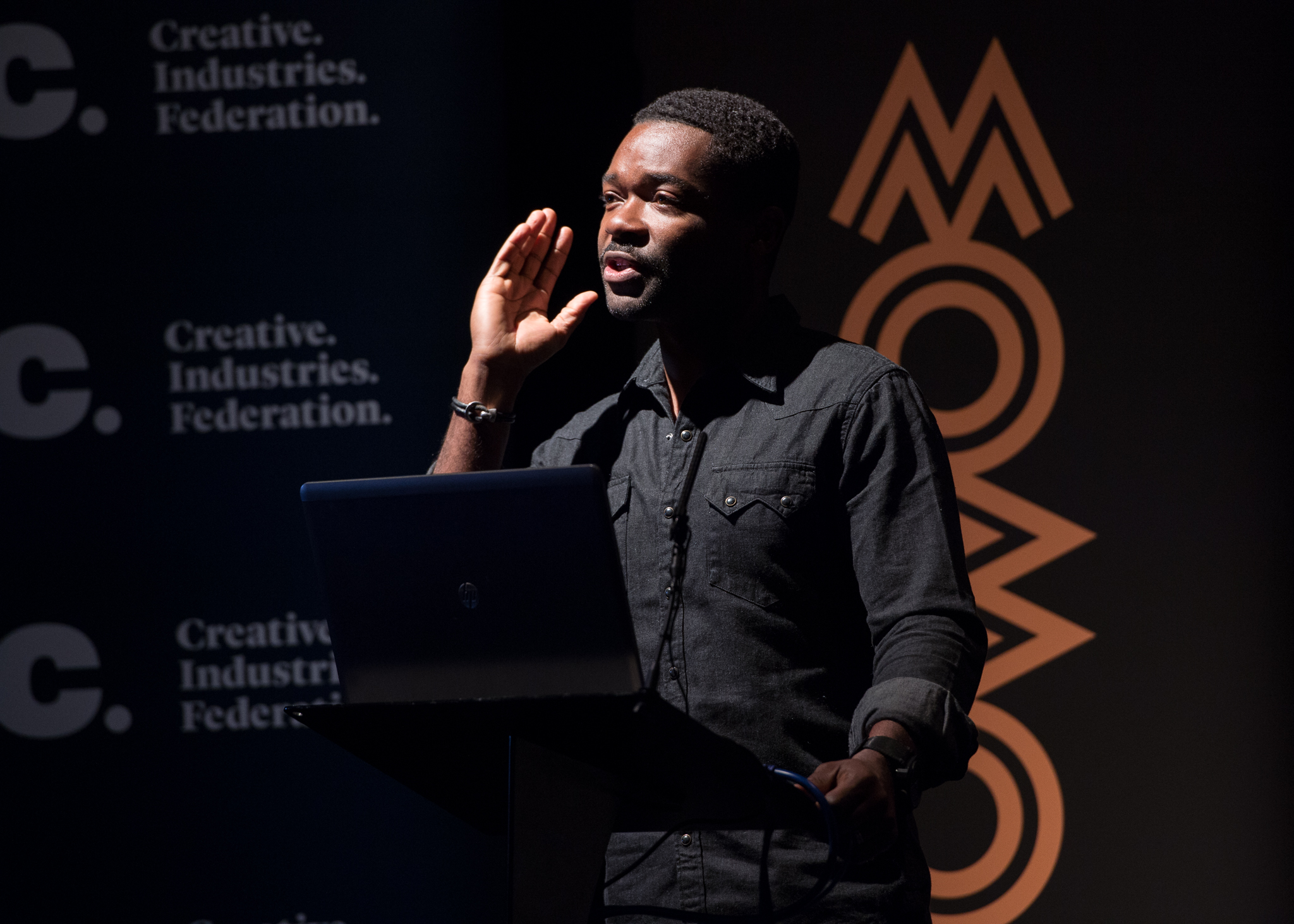 Actor David Oyelowo speaks at MOBO and CIF's event on diversity in the creative industries