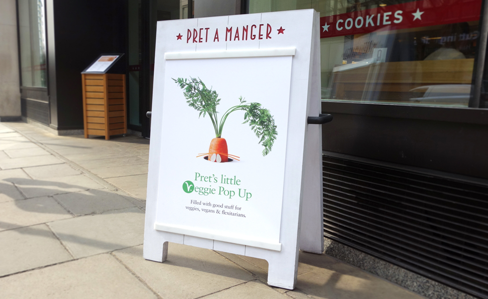 Pret A Manger Veggie pop-up