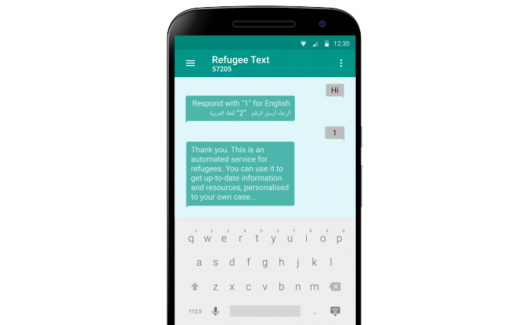 Refugee Text chatbot article image