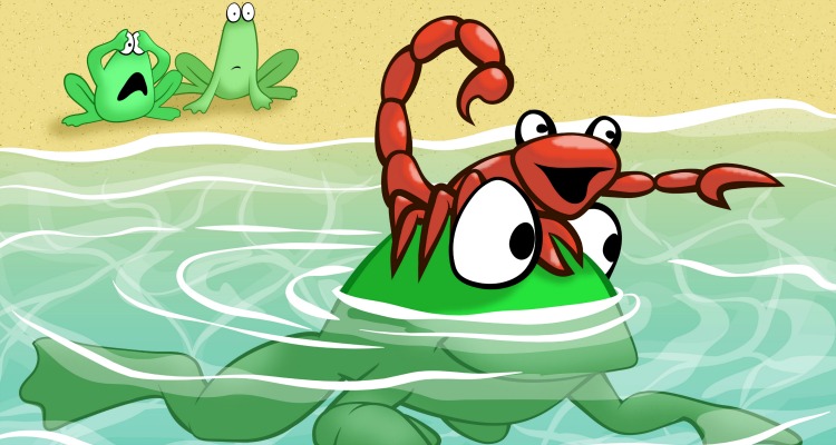 scorpion and frog