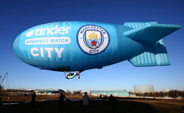 Manchester City Tinder Blimp