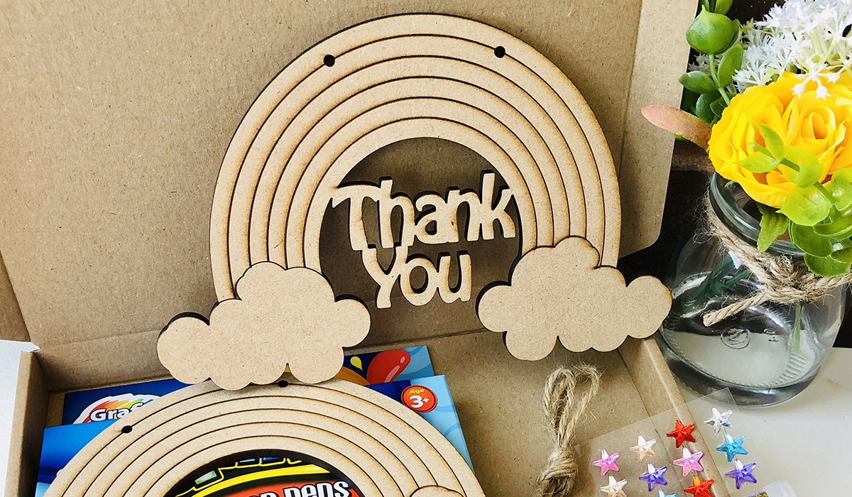 Not on the high street wooden rainbow kit