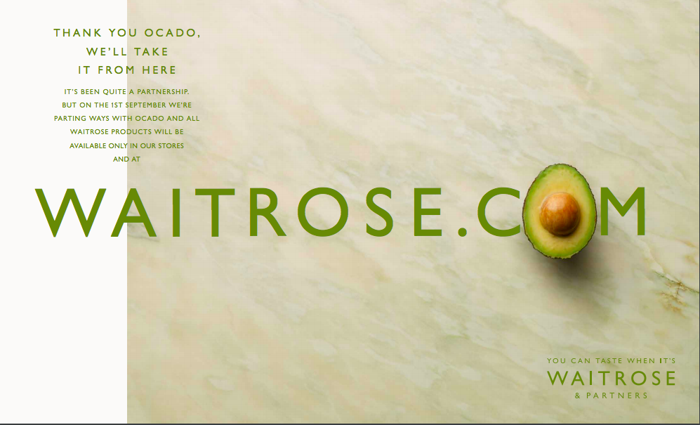 We Have Food Like No Other Waitrose Joins Battle For Ocado Shoppers